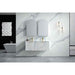 600-1500*455*830mm Infinity Thena White High-Moisture Resistant Plywood Fluted Wall Hung Bathroom Vanity