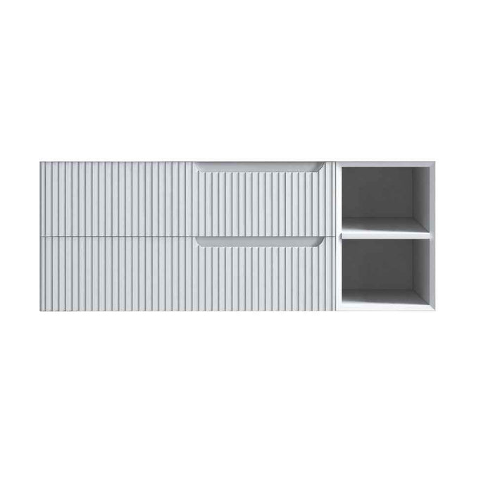 600-1500*455*830mm Infinity Sersi White High-Moisture Resistant Plywood Fluted Wall Hung Bathroom Vanity