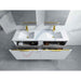 600-1500*455*830mm Infinity Thena White High-Moisture Resistant Plywood Fluted Wall Hung Bathroom Vanity