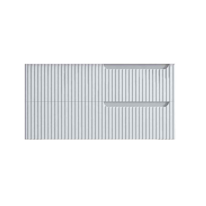 600-1500*455*830mm Infinity Sersi White High-Moisture Resistant Plywood Fluted Wall Hung Bathroom Vanity