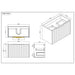 600-1500*455*830mm Infinity Thena White High-Moisture Resistant Plywood Fluted Wall Hung Bathroom Vanity