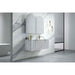 600-1500*455*830mm Infinity Thena White High-Moisture Resistant Plywood Fluted Wall Hung Bathroom Vanity