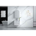 600-1500*455*830mm Infinity Sersi White High-Moisture Resistant Plywood Fluted Wall Hung Bathroom Vanity