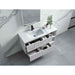 600-1500*455*830mm Infinity Sersi White High-Moisture Resistant Plywood Fluted Wall Hung Bathroom Vanity