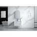 600-1500*455*830mm Infinity Sersi White High-Moisture Resistant Plywood Fluted Wall Hung Bathroom Vanity
