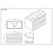 600-1500*455*830mm Infinity Sersi White High-Moisture Resistant Plywood Fluted Wall Hung Bathroom Vanity