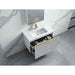 600-1500*455*830mm Infinity Thena White High-Moisture Resistant Plywood Fluted Wall Hung Bathroom Vanity