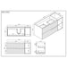600-1500*455*830mm Infinity Sersi White High-Moisture Resistant Plywood Fluted Wall Hung Bathroom Vanity