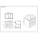 600-1500*455*830mm Infinity Sersi White High-Moisture Resistant Plywood Fluted Wall Hung Bathroom Vanity