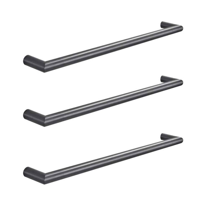 780mm Aquaperla Round Horizontal Single/Triple Bar Electric Heated Towel Rail