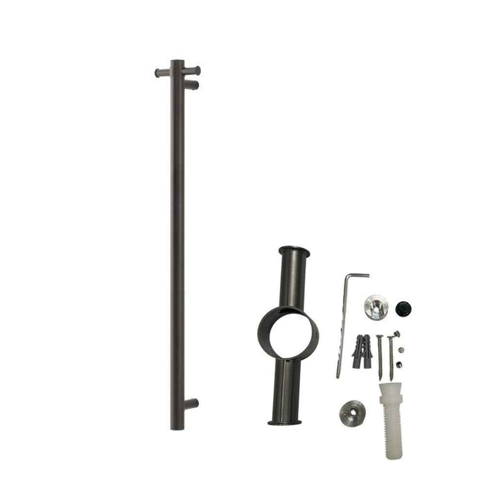 950mm Aquaperla Round Vertical Single Electric Heated Towel Rail