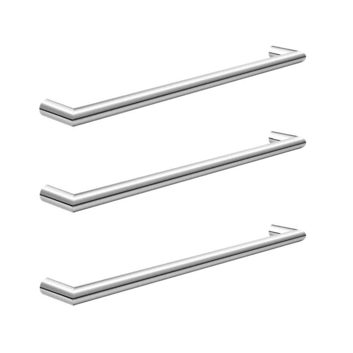 780mm Aquaperla Round Horizontal Single/Triple Bar Electric Heated Towel Rail