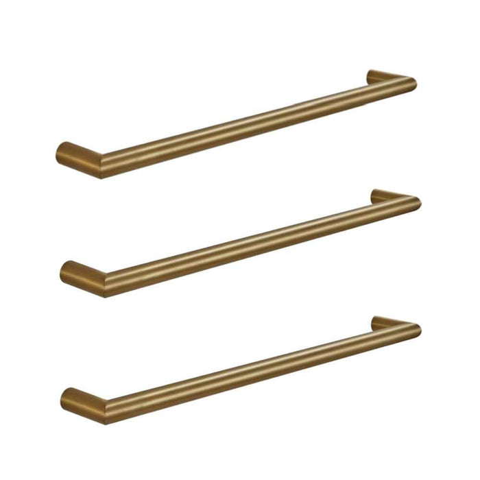 780mm Aquaperla Round Horizontal Single/Triple Bar Electric Heated Towel Rail