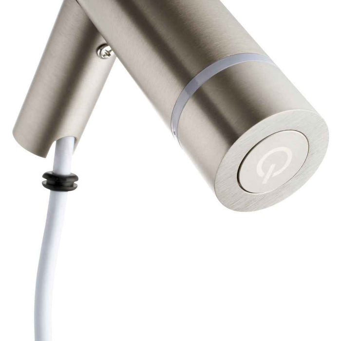 950mm Aquaperla Round Vertical Single Electric Heated Towel Rail With Timer