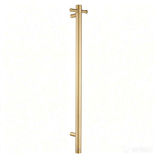 950mm Aquaperla Round Vertical Single Electric Heated Towel Rail With Timer