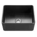 600*451*253mm Poseidon Chelsea Fireclay Matt Black/Gloss White Single Bowl Farmhouse Sink