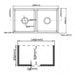 838*457*255mm Poseidon Greenwich Fireclay Matt Black/Gloss White Reversible Fluted & Flat Double Bowl Farmhouse Sink