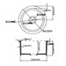 470*228mm Poseidon Camden Fireclay Matt Black/Gloss White Round Single Bowl Top/Undermount Farmhouse Sink