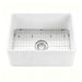 600*451*253mm Poseidon Chelsea Fireclay Matt Black/Gloss White Single Bowl Farmhouse Sink