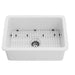 677*470*282mm Poseidon Camden Fireclay Matt Black/Gloss White Square Single Bowl Top/Undermount Farmhouse Sink