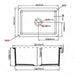 677*470*282mm Poseidon Camden Fireclay Matt Black/Gloss White Square Single Bowl Top/Undermount Farmhouse Sink