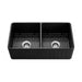 838*457*255mm Poseidon Greenwich Fireclay Matt Black/Gloss White Reversible Fluted & Flat Double Bowl Farmhouse Sink