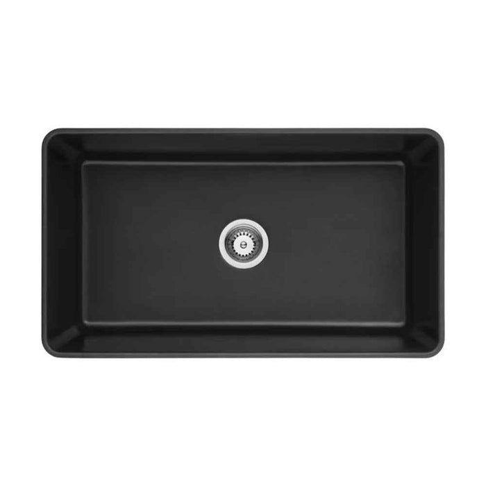 838*482*262mm Poseidon Quartz Square Single Bowl Undermount Farmhouse Butler Sink