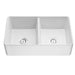 838*482*262mm Poseidon Quartz Square Double Bowl Undermount Farmhouse Butler Sink