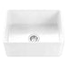600*451*253mm Poseidon Chelsea Fireclay Matt Black/Gloss White Single Bowl Farmhouse Sink