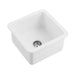 457*457*228mm Poseidon Camden Fireclay Matt Black/Gloss White Square Single Bowl Top/Undermount Farmhouse Sink