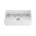 838*456*252mm Poseidon Greenwich Fireclay Matt Black/Gloss White Reversible Fluted & Flat Single Bowl Farmhouse Sink
