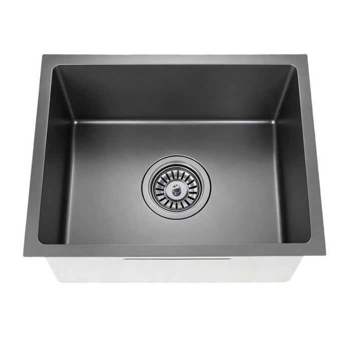 450/660/750*450*220mm Poseidon Crystal Sands PVD Nano Stainless Steel Square Single Bowl Kitchen Sink