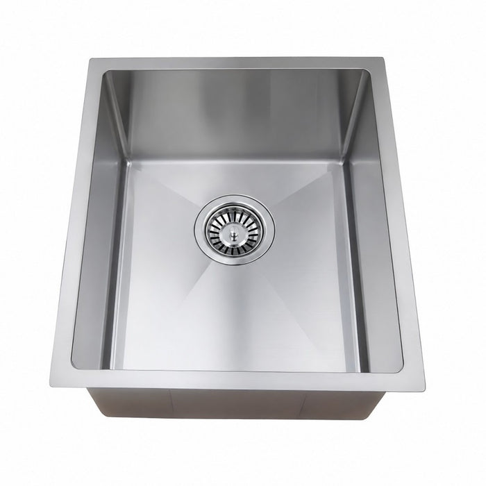 390*450*220mm Poseidon Square Hand Made Stainless Steel Single Bowl Kitchen Sink