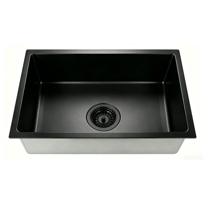 450/660/750*450*220mm Poseidon Crystal Sands PVD Nano Stainless Steel Square Single Bowl Kitchen Sink