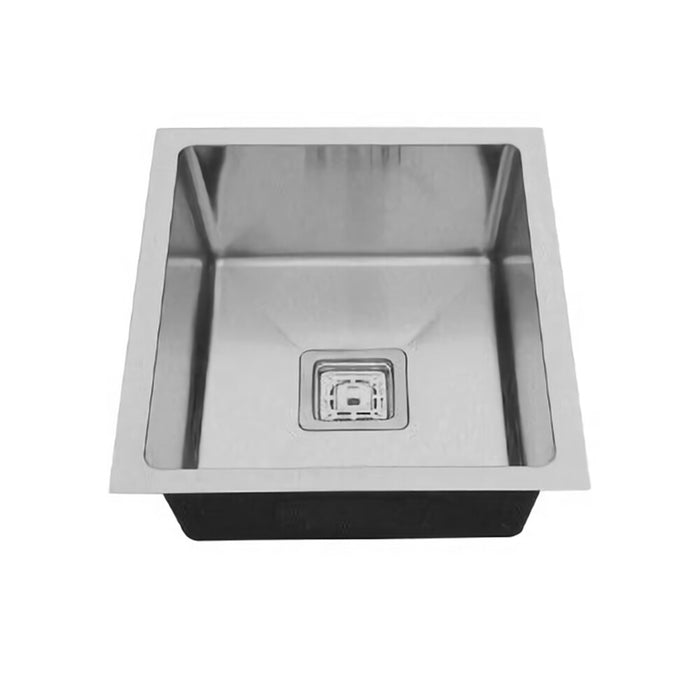 330*400*235mm Poseidon Stainless Steel Square Single Bowl Top/Undermount Kitchen Sink
