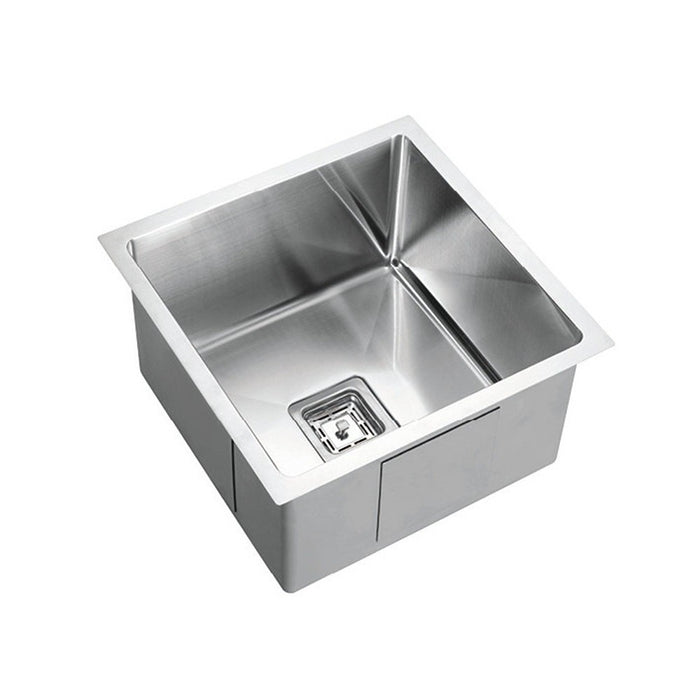 450*450*220mm Poseidon Stainless Steel Square Single Bowl Top/Undermount Kitchen Sink