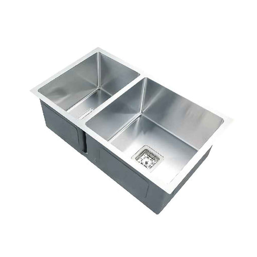 750*450*235mm Poseidon Stainless Steel Square Double Bowl Top/Undermount Kitchen Sink