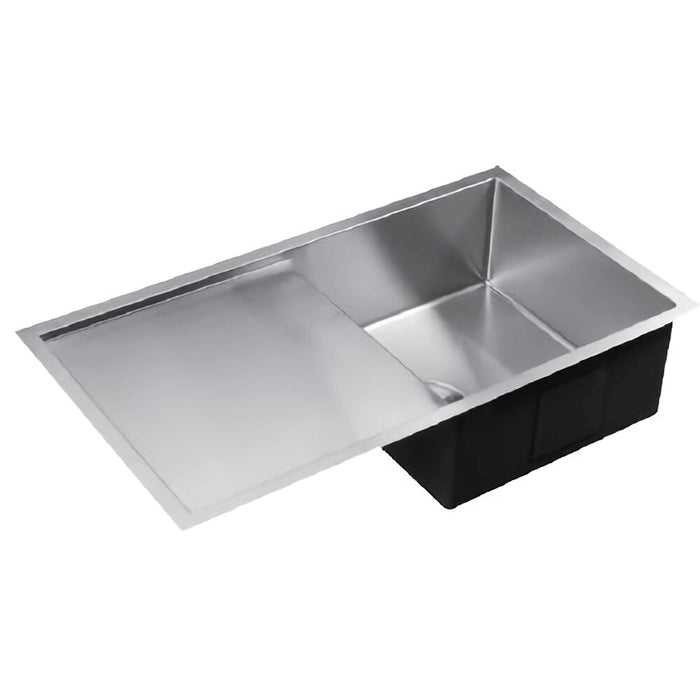 810*450*235mm Poseidon Stainless Steel Square Single Bowl Top/Undermount Kitchen Sink With Drainer