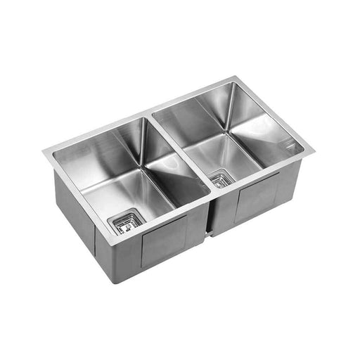 775*450*235mm Poseidon Stainless Steel Square Double Bowl Top/Undermount Kitchen Sink