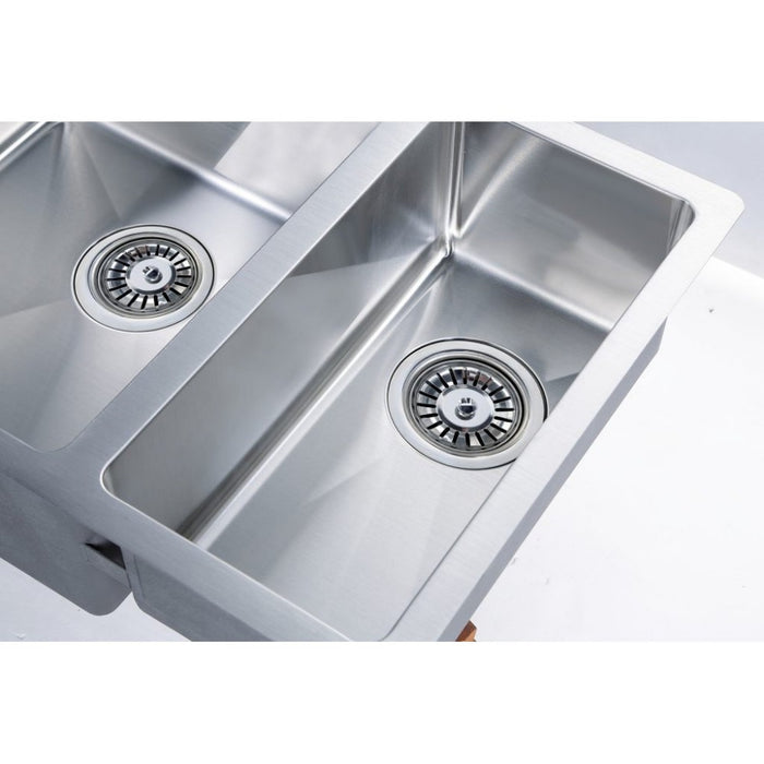 660*450*220mm Poseidon Stainless Steel Square Double Bowl Kitchen Sink