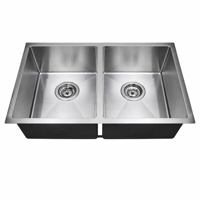 775*450*220mm Poseidon Stainless Steel Square Double Bowl Kitchen Sink
