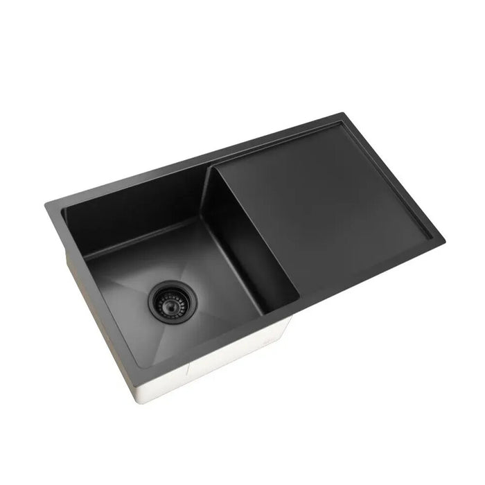 810*450*220mm Poseidon Crystal Sands PVD Nano Stainless Steel Square Single Bowl Kitchen Sink With Drainer