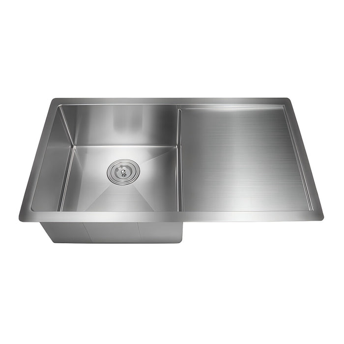 810*450*220mm Poseidon Stainless Steel Square Single Bowl Kitchen Sink With Drainer