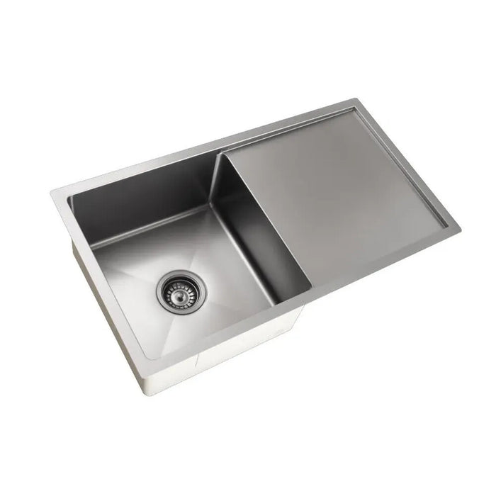 810*450*220mm Poseidon Crystal Sands PVD Nano Stainless Steel Square Single Bowl Kitchen Sink With Drainer