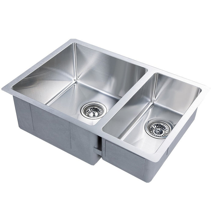 660*450*220mm Poseidon Stainless Steel Square Double Bowl Kitchen Sink