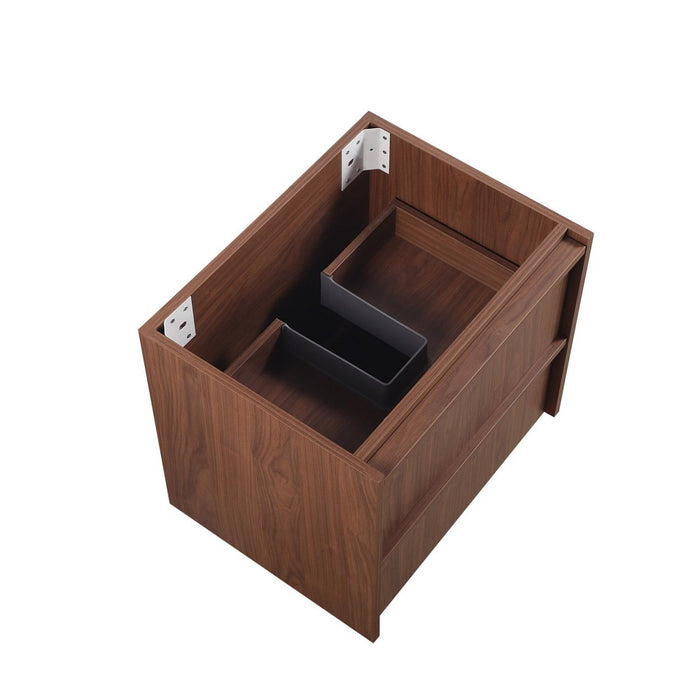 600*455*520mm Lukka Ridgewood Modern Mocha Oak Plywood Wall Hung Vanity