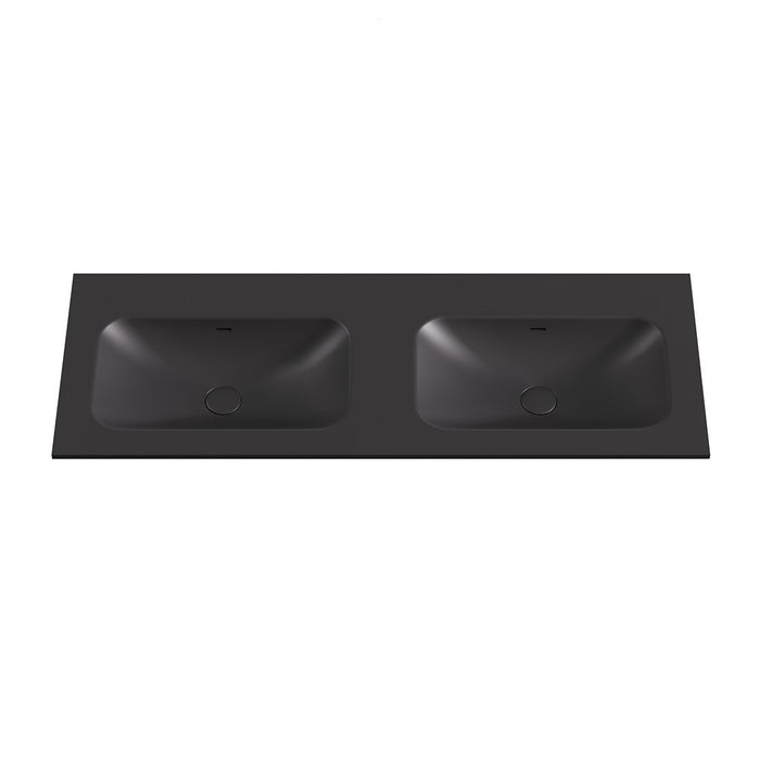 1200*455*520mm For Double Bowl Lukka Ridgewood Modern Mocha Oak Plywood Wall Hung Vanity