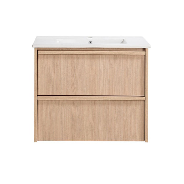 600*455*520mm Lukka Ridgewood Modern Sandy Oak Plywood Wall Hung Vanity