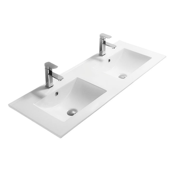 1200*455*520mm For Double Bowl Lukka Ridgewood Modern Sandy Oak Plywood Wall Hung Vanity