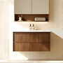 900*455*520mm Lukka Ridgewood Modern Mocha Oak Plywood Wall Hung Vanity